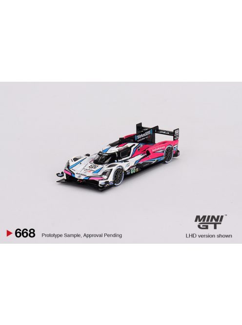 Minigt - 1:64 Acura ARX-06 GTP #60 Meyer Shank Racing IMSA Daytona 24 Hrs Winner 2023, White/Black/Pink - MINI GT