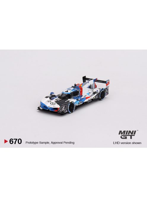 Minigt - 1:64 BMW M Hybrid V8 GTP #24 Bmw M Team RLL IMSA Daytona 24 Hrs, White/Blue/Red, 2023 (LHD) - MINI GT