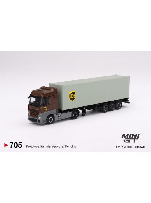 Minigt - 1:64 Mercedes-Benz Actros with 40 Ft Container "UPS Europe" 2023 (LHD) - MINI GT