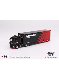   Minigt - 1:64 Mercedes-Benz Actros w/ Racing Transporter "ADVAN" 2023 (LHD) - MINI GT