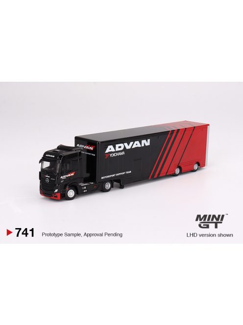 Minigt - 1:64 Mercedes-Benz Actros w/ Racing Transporter "ADVAN" 2023 (LHD) - MINI GT