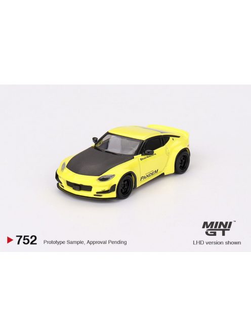 Minigt - 1:64 Nissan Z Pandem Ikazuchi Yellow 2024 (LHD) - MINI GT