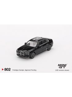   Minigt - 1:64 BMW i7 xDrive60 Black Sapphire 2024 (LHD) - MINI GT