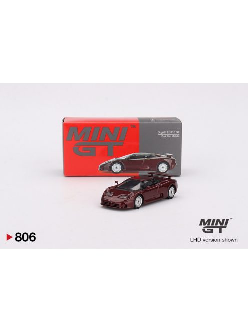 Minigt - 1:64 Bugatti EB110 GT Dark Red Metallic 1995 (LHD) - MINI GT