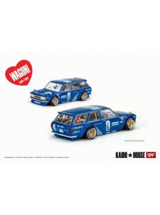   Minigt - 1:64 Datsun Kaido 510 Wagon Blue Kaido House (Rhd), Blue - Mini Gt