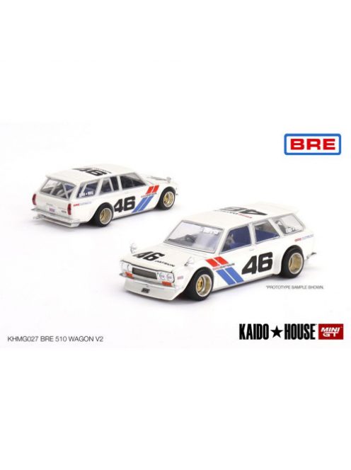 Minigt - 1:64 Datsun Kaido 510 Wagon Bre V1, White - Mini Gt