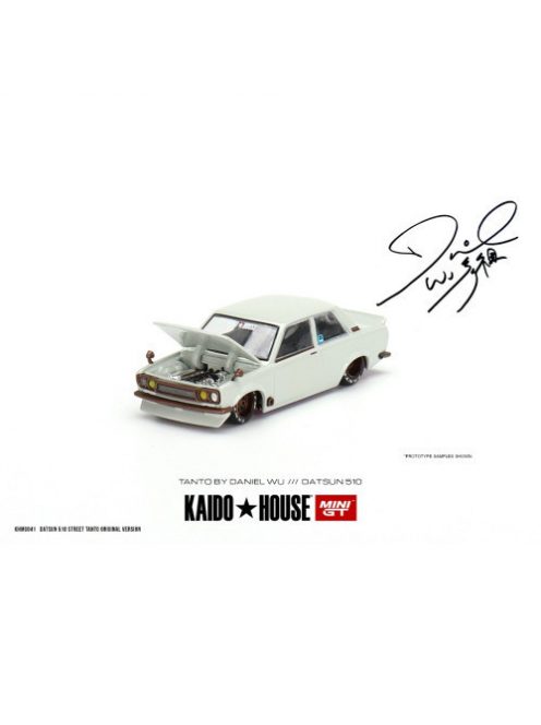 Minigt - 1:64 Kaido House Datsun 510 Pro Street Tanto V1, White - Mini Gt