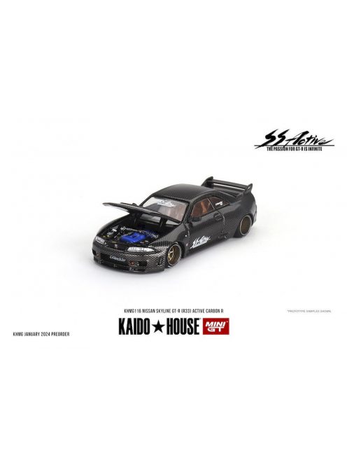 Minigt - 1:64 Nissan Skyline GT-R (R33) Active Carbon R 1995 - MINI GT