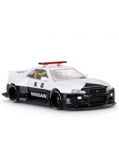   Minigt - 1:64 Nissan Skyline GT-R (R34) Kaido Works (V2 Aero) Police (RHD) 1999 - MINI GT