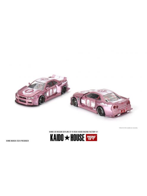 Minigt - 1:64 Nissan Skyline GT-R (R34) Kaido Racing Factory V1 1999 (RHD) - MINI GT