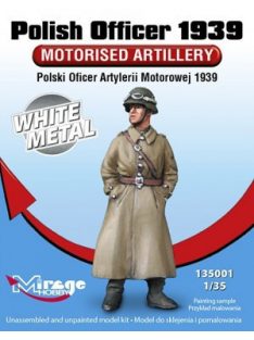   Mirage Hobby - Polish Officer 1939 Motorised Artillery White Metal