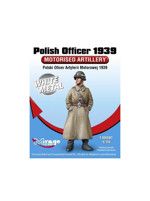 Mirage Hobby - Polish Officer 1939 Motorised Artillery White Metal