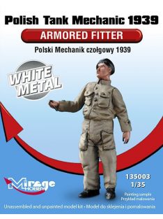   Mirage Hobby - Polish Tank Mechanic 1939 Armored Fitter White Metal