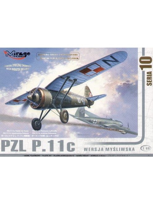 Mirage Hobby - PZL P-11 C Polnische Luftwaffe mit Resin- und Fotoätzteilen