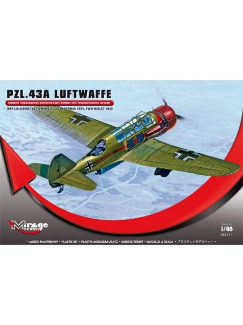 Mirage Hobby - PZL.43A Luftwaffe Germ.Vers. MIELEC 1940