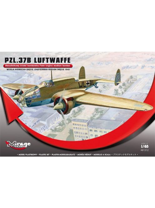 Mirage Hobby - PZL.37B Luftwaffe Germ.Vers. Okecie 1940