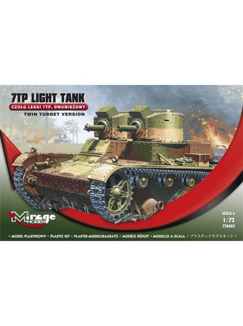 Mirage Hobby - Leichter Panzer 7 TP mit Zwillingsturm