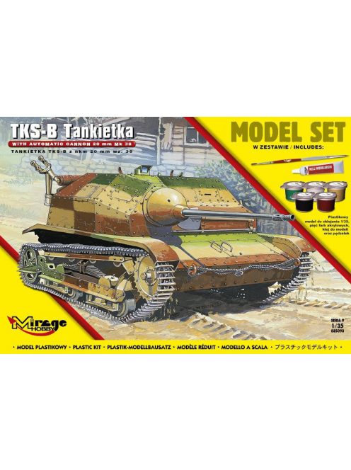 Mirage Hobby - Tankette TKS-B(w/automatic cannon 20mm Mk.38) (Model Set)