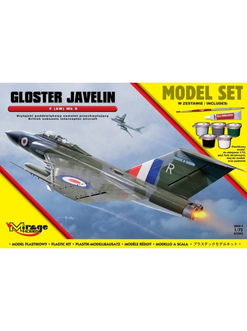 Mirage Hobby - Gloster Javelin F (AW) Mk 9 (British Subsonic Interceptor Aircraft)