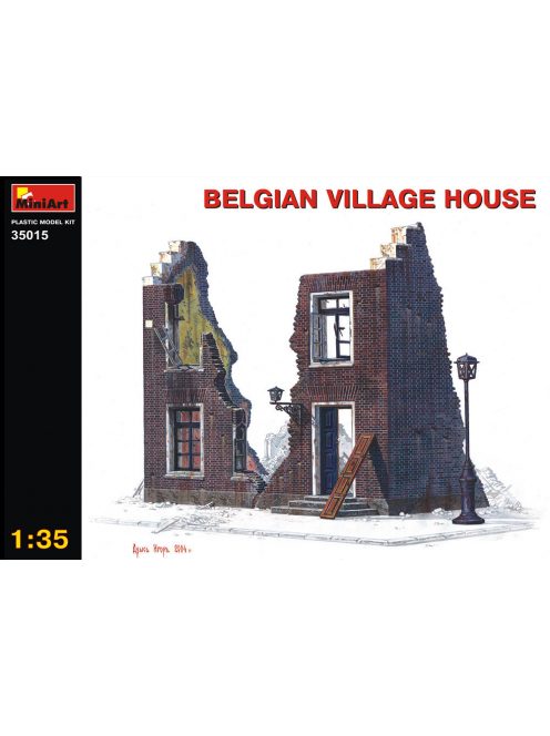 Miniart - Belgisches Landhaus Ruine Halbrelief