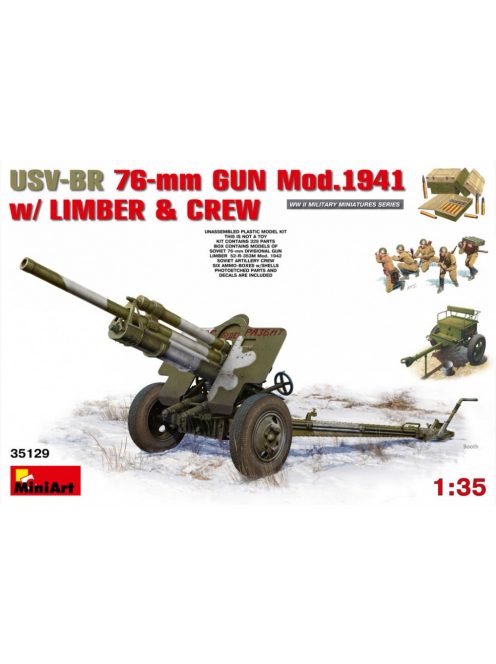 MiniArt - USV-BR 76-mm Gun Mod.1941 withLimber & Crew