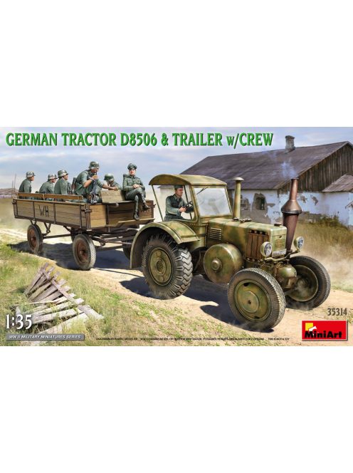 MiniArt - German Tractor D8506 With Trailer & Crew