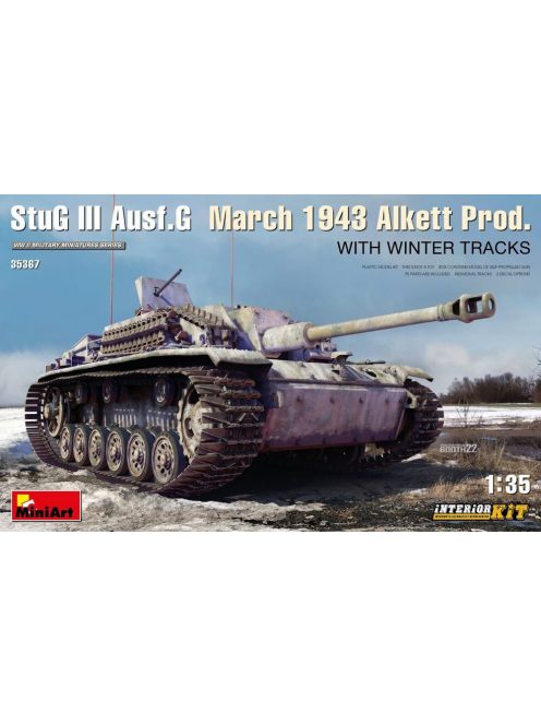 MiniArt - StuG III Ausf. G March 1943 Alkett Prod w/Winter Tracks. Interior Kit