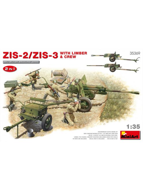 Miniart - ZIS-2/ZIS-3 With LIMBER & CREW. 2 IN 1