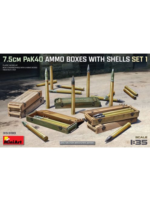 MiniArt - 7.5cm PaK40 Ammo Boxes w/Shells Set 1