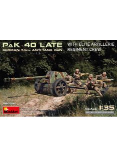   Miniart - German 7.5cm anti-tank gun PaK 40 Late w/Elite Artillerie Regiment Crew