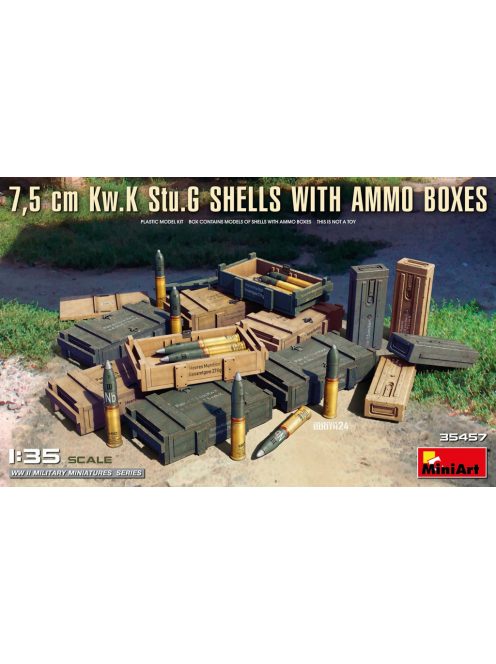 Minart - 7,5 cm Kw.K Stu.G Shells with Ammo Boxes