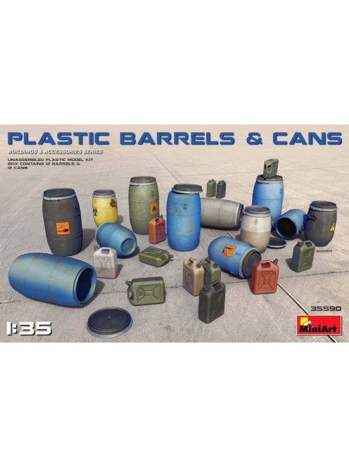 Miniart - Plastic Barrels and Cans