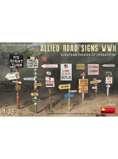 Miniart - Allied road signs WWII european theatre of operations