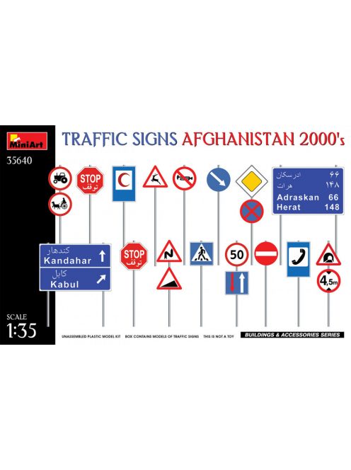 MiniArt - Traffic Signs. Afghanistan 2000'S