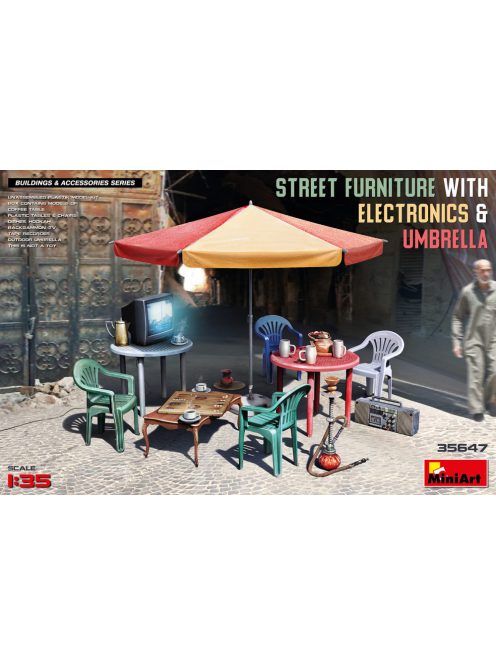 MiniArt - Street Furniture With Electronics & Umbrella