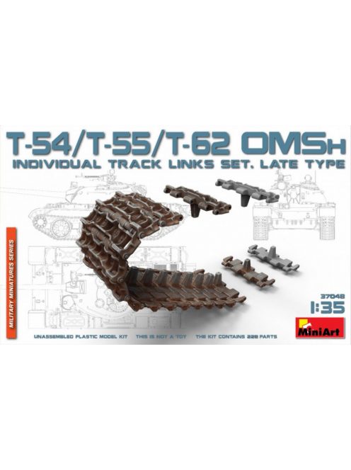 Miniart - T-54/T-55/T-62 OMSh Ind.Track Links Set.LateType