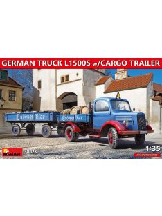 Miniart - German Truck L1500S W/Cargo Trailer