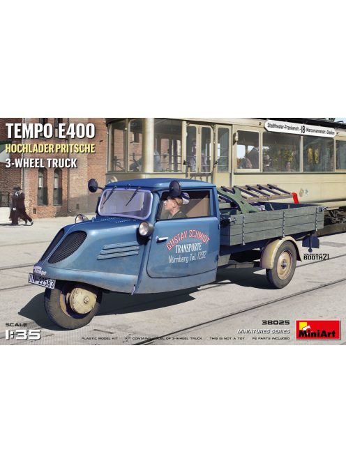 MiniArt - Tempo E400 Hochlader Pritsche 3-Wheel Truck