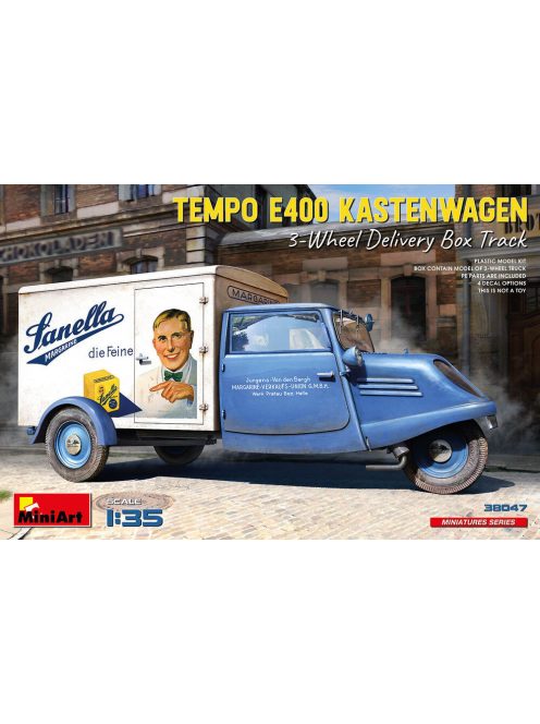 MiniArt - Tempo E400 Kastenwagen 3-Wheel Delivery Box Track