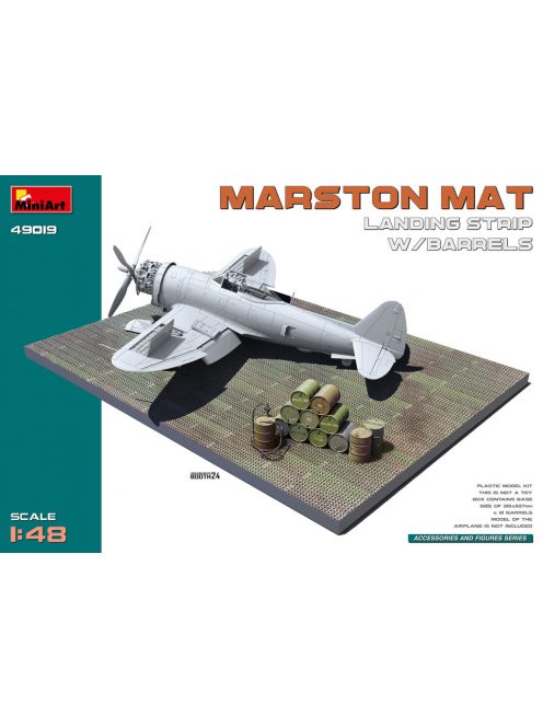 Miniart - Marston Mat Landing Strip w/Barrels