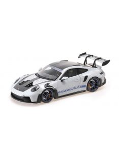   Minichamps - PORSCHE 911 992 GT3 RS COUPE WITH BLUE DECOR 2023 SILVER