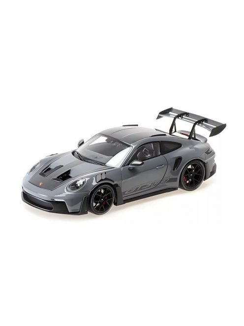 Minichamps - 1:18 PORSCHE 911 (992) GT3 RS - 2024 - GREY W/WEISSACH PACKAGE W BLACK WHEELS