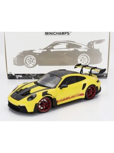   Minichamps - PORSCHE 911 992 GT3 RS COUPE WEISSACH PACKAGE 2024 - RED WHEELS YELLOW BLACK