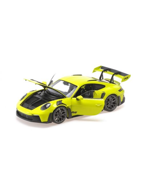 Minichamps - PORSCHE 911 992 GT3 RS COUPE 2024 - BLACK WHEELS ACID GREEN