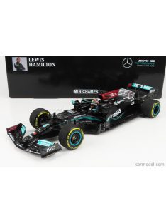   Minichamps - Mercedes Gp F1  W12 Mercedes M12 Eq Power+ Team Amg Petronas Motorsport Formula One N 44 Winner Qatar Gp 2021 Lewis Hamilton Black Green