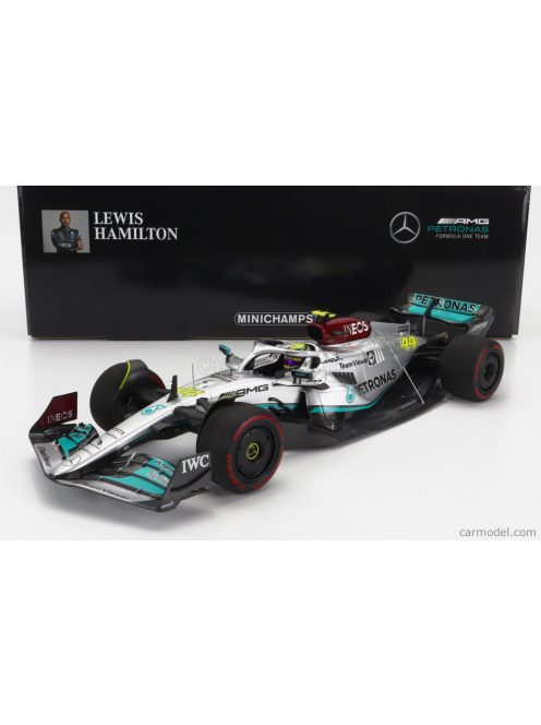 Minichamps - Mercedes Gp F1 W13E Team Mercedes-Amg Petronas F1 N 44 Spain Gp 2022 Lewis Hamilton Silver Green