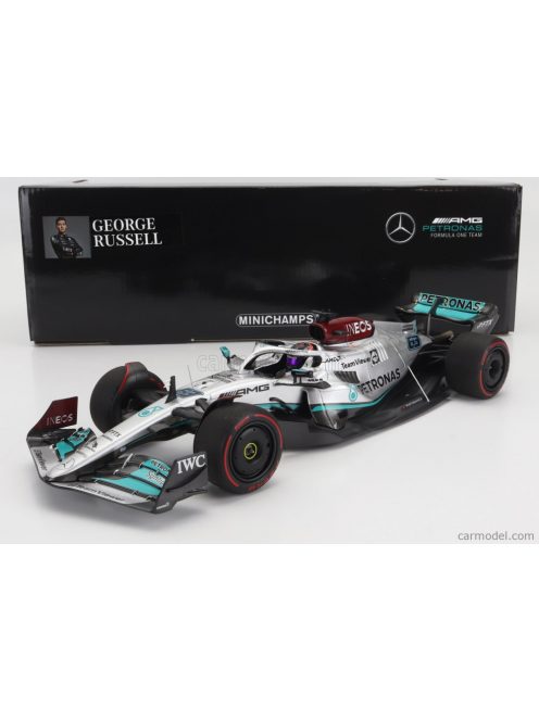 Minichamps - Mercedes Gp F1 W13E Team Mercedes-Amg Petronas F1 N 63 Spain Gp 2022 George Russel Silver Green