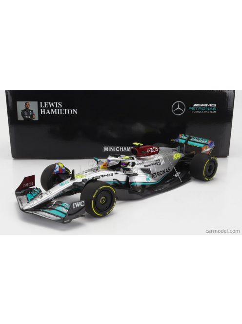 Minichamps - Mercedes Gp F1 W13E Team Mercedes-Amg Petronas F1 N 44 6Th Miami Gp 2022 Lewis Hamilton Silver Green