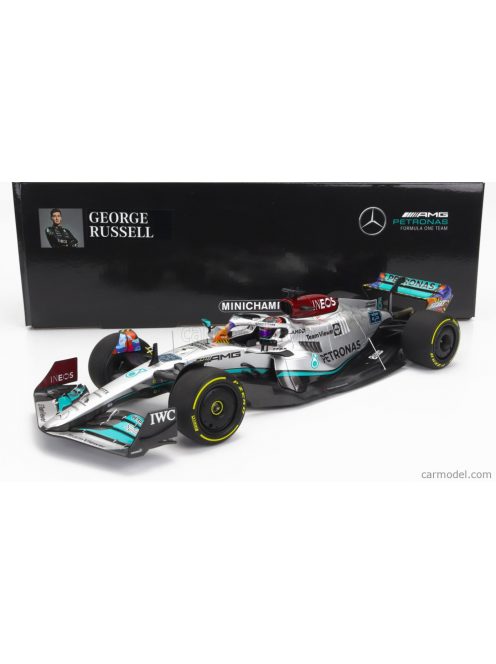Minichamps - Mercedes Gp F1 W13E Team Mercedes-Amg Petronas F1 N 63 Miami Gp 2022 George Russel Silver Green