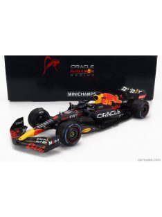   Minichamps - Red Bull F1  Rb18 Team Oracle Red Bull Racing N 1 World Champion 3Rd Monaco Gp With Rain Tires 2022 Max Verstappen Matt Blue Yellow Red